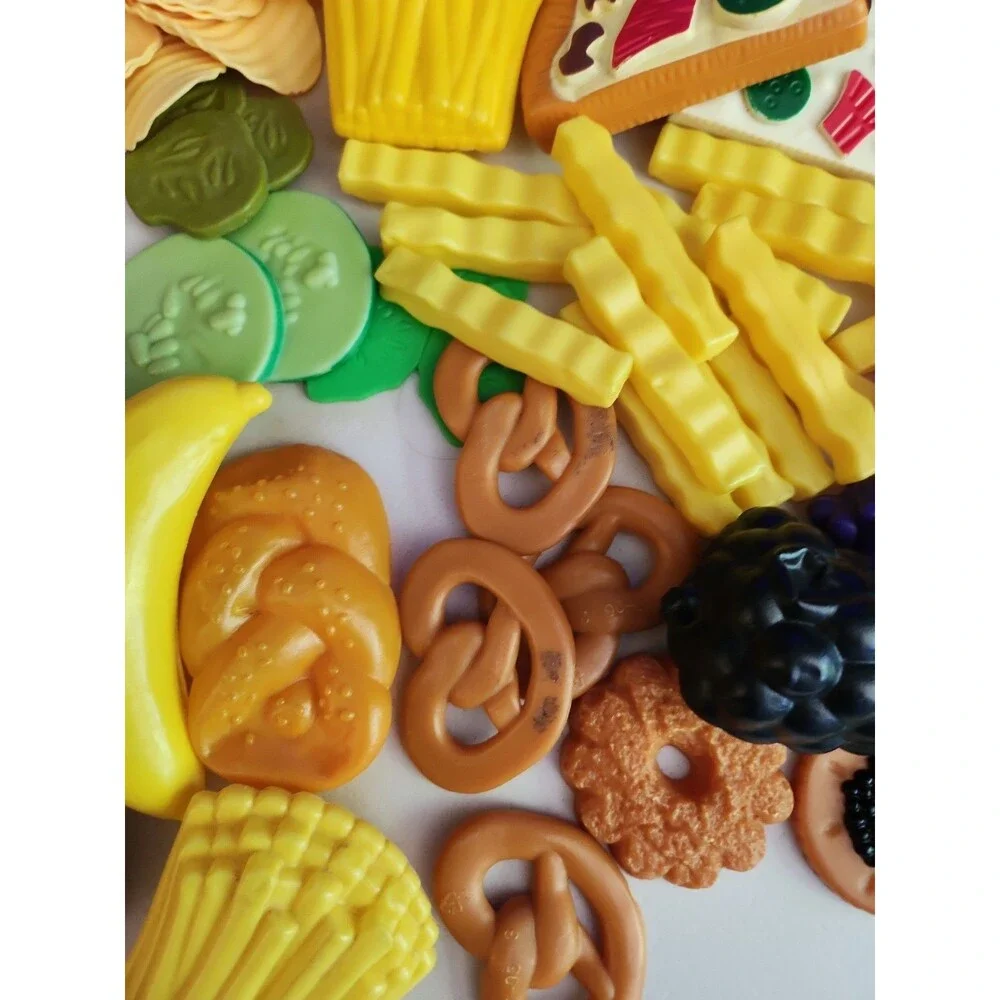 Pretend Kitchen Play Food Toy Food Variety Fries Pizza Donuts Chips 70+ Pieces